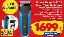 BRAUN SERİES 3 310S MAVİ TIRAŞ MAKİNASI